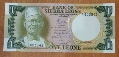 Лот: 20982361. Фото: 1. Сьерра Леоне. 1 леоне 1974 г. Африка