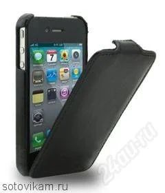 Лот: 2960635. Фото: 1. Чехол Книжка Iphone 4G/4S Черный. Чехлы, бамперы