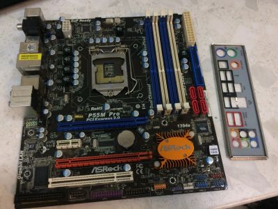 Лот: 8315165. Фото: 1. ASRock P55M Pro Гарантия! (003289... Материнские платы