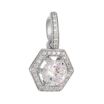 Лот: 23901361. Фото: 1. Подвеска TALANT из серебра с фианитами. Кулоны, подвески