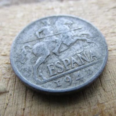 Лот: 24776450. Фото: 1. Монета 10 сентимо Испания 1941... Европа
