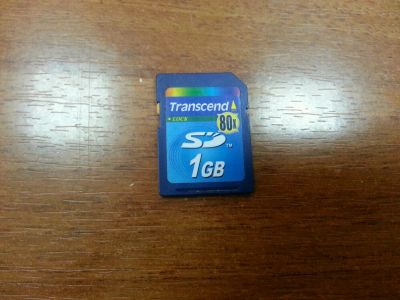 Лот: 6246518. Фото: 1. Карта памяти Transcend SD 1Gb. Карты памяти