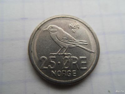 Лот: 8621006. Фото: 1. Норвегия 25 эре 1969. Европа