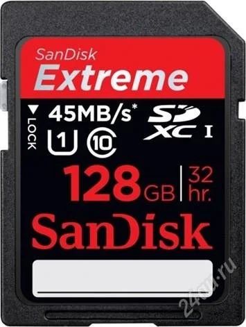 Лот: 3445393. Фото: 1. Карта памяти SanDisk SDXC 128GB... Карты памяти