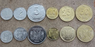 Лот: 23596017. Фото: 1. Украина набор монет 1, 2, 5, 10... Страны СНГ и Балтии