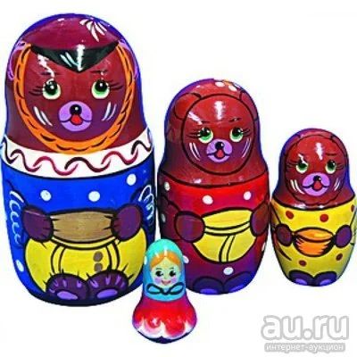 Лот: 9589750. Фото: 1. Матрешка Сказка Три Медведя (4... Развивающие