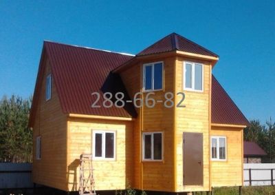 Лот: 10788544. Фото: 1. Каркасный-дом6х9 с эркером и мансардным... Срубы, бани, дома