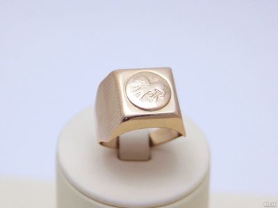 Лот: 12745152. Фото: 1. ЗОЛОТАЯ ПЕЧАТКА 8,81 ГРАММ. Кольца, перстни