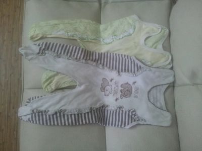 Лот: 8059581. Фото: 1. Ползунки на лямках х/б, 2 шт... Одежда для дома