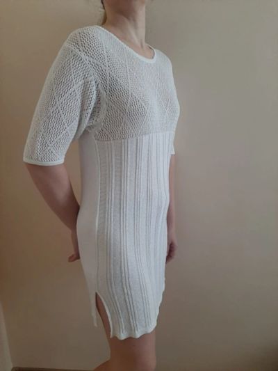 Лот: 17460283. Фото: 1. Туника платье трикотаж белая 44... Другое (женская одежда)