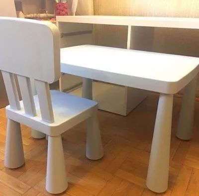 Лот: 16081282. Фото: 1. Детский стол и стул IKEA Маммут. Столики, стулья, парты