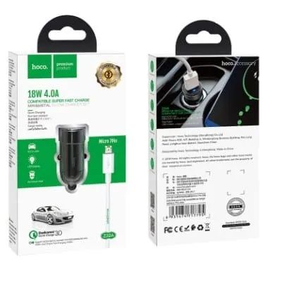 Лот: 21430749. Фото: 1. АЗУ Hoco Z32A, (QC 3.0 18W), 1USB... Зарядные устройства, блоки питания, адаптеры сетевые для смартфонов