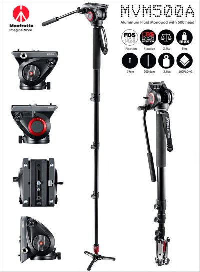 Лот: 6213140. Фото: 1. Монопод Manfrotto MVM500A. Штативы, держатели