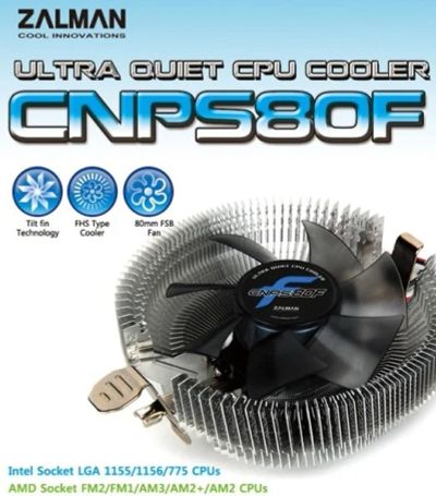 Лот: 16056268. Фото: 1. Кулер для процессора Zalman CNPS80F. Системы охлаждения