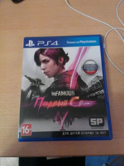 Лот: 4527131. Фото: 1. Infamous: first light ps4 диск. Игры для консолей