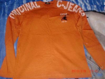 Лот: 2496165. Фото: 1. Кофта мужская рыжая!. Свитеры, толстовки, худи