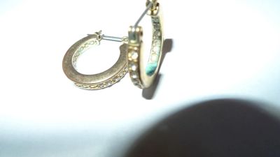 Лот: 4439890. Фото: 1. Серьги ( сережки ) полукруглые... Серьги, каффы