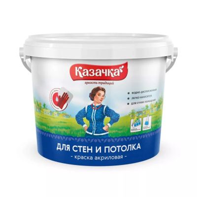 Лот: 24085859. Фото: 1. Краска водно-дисперсионная, Казачка... Краски, лаки, растворитель