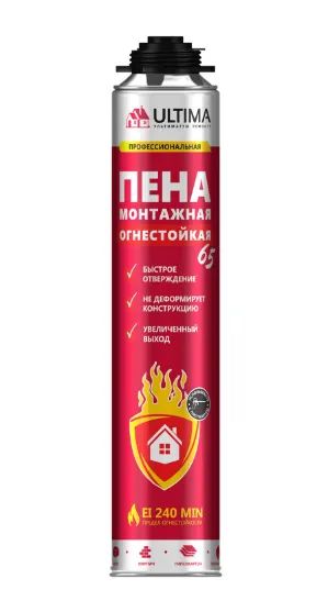 Лот: 20619516. Фото: 1. Пена Ultima Optimum Pro 65 профессиональная... Клеи, герметики, пена монтажная, клейкие ленты