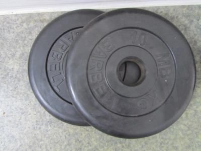 Лот: 11233033. Фото: 1. блины 10 кг д 50 мм. Штанги, блины