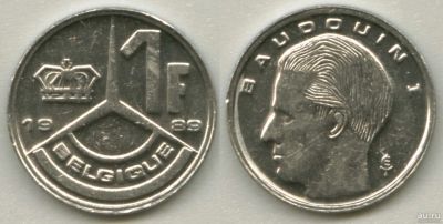 Лот: 15256422. Фото: 1. 1 франк Бельгия 1989 belgique. Европа