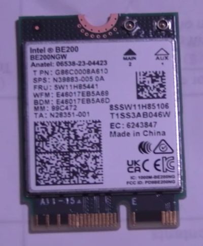Лот: 25225231. Фото: 1. Сетевая карта Intel BE200 BE200NGW... Сетевые карты
