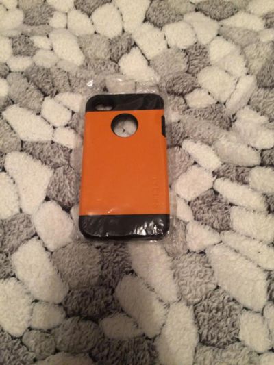 Лот: 6433698. Фото: 1. Чехол на iPhone 4 оранжевый. Чехлы, бамперы