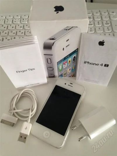 Лот: 2665377. Фото: 1. обмен белый iphone 4s 16gb sim... Смартфоны