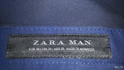 Лот: 10087189. Фото: 1. брюки ZARA Man темно синие отличное... Брюки, джинсы, шорты