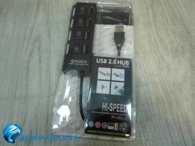 Лот: 21451639. Фото: 1. USB HUB 4 порта с выключателями... USB хабы