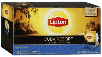 Лот: 10541672. Фото: 1. Lipton. Cuba resort. черный чай... Корма