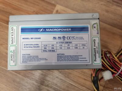 Лот: 17042436. Фото: 1. Блок питания MP-250AR 250W. Корпуса, блоки питания