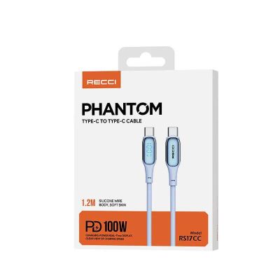 Лот: 25794897. Фото: 1. Кабель RECCI PHANTOM TYPE-C->TYPE-C... Дата-кабели, переходники