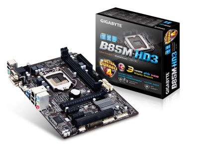 Лот: 15269780. Фото: 1. Gigabyte ga-b85m-hd3 (неисправна... Материнские платы