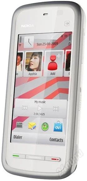 Лот: 801143. Фото: 1. Nokia 5230 navi (бело-красный... Кнопочные мобильные телефоны