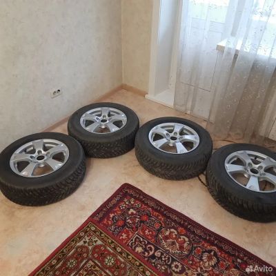 Лот: 19640370. Фото: 1. Комплект колес зима Hakkapelita... Шины на дисках