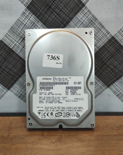 Лот: 20286660. Фото: 1. Жесткий диск SATA-II 3,5 Hitachi... Жёсткие диски (HDD)