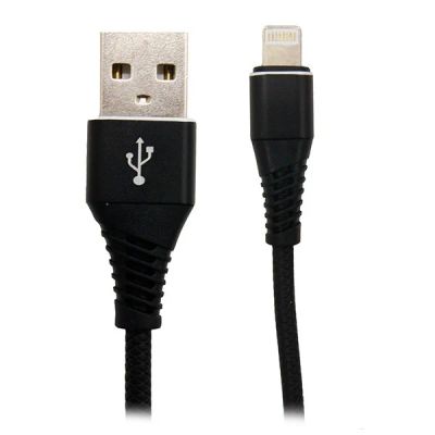 Лот: 16528581. Фото: 1. USB кабель iPhone Lace 2A черный... Дата-кабели, переходники