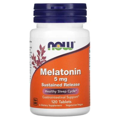 Лот: 19907398. Фото: 1. Melatonin 5 мг. NOW Foods (мелатонин... Спортивное питание, витамины