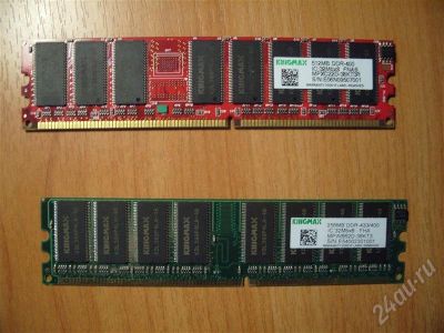 Лот: 677240. Фото: 1. 2 оперативы на 512MB и 256MB DDR... Оперативная память