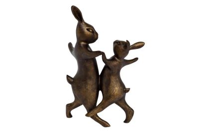 Лот: 21289942. Фото: 1. Статуэтка "Танцующие кролики"цв... Фигурки, статуэтки