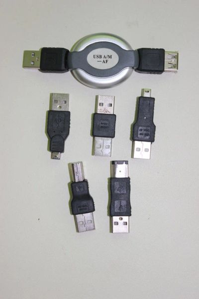 Лот: 10002057. Фото: 1. USB удлинитель с 5 насадками-разъемами... USB хабы