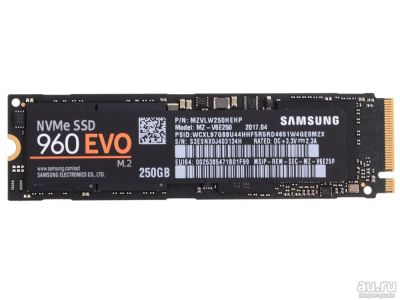 Лот: 14019241. Фото: 1. 250Gb SSD Samsung 960 EVO MZ-V6E250BW... SSD-накопители