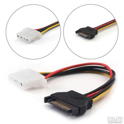 Лот: 17695339. Фото: 1. Переходник Sata - Molex. Шлейфы, кабели, переходники