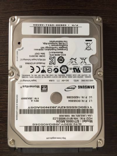 Лот: 16357931. Фото: 1. Жесткий диск для ноутбука 1000гб. Жёсткие диски (HDD)