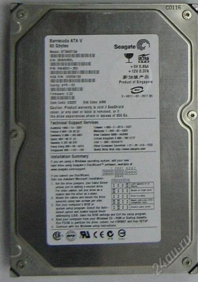 Лот: 2082243. Фото: 1. Жесткий диск Seagate 60 Gb. Жёсткие диски