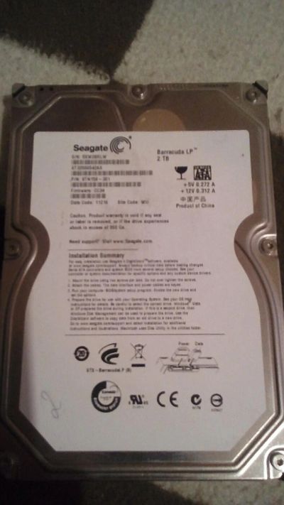 Лот: 10561914. Фото: 1. HDD Seagate 2Tb (труженник). Жёсткие диски (HDD)