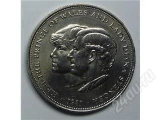Лот: 109091. Фото: 1. Великобритания. 1 крона 1981г... Европа