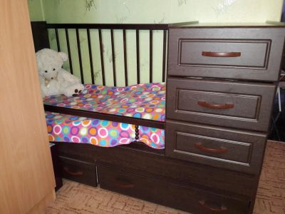 Лот: 10951347. Фото: 1. Кровать детская с матрасом. Детские кровати и кроватки