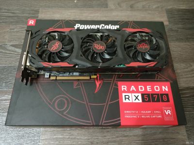 Лот: 15786269. Фото: 1. Видеокарта powercolor radeon rx... Видеокарты